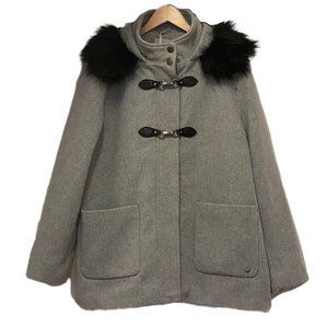 Women Coat/Jacket, w/ hat in Gray